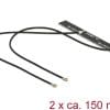 Delock WLAN Doppelantenne 2 x MHF IV HSC MXHP32 kompatibler Stecker Stecker 802.11 ac/a/h/b/g/n 5 dBi 250 mm PCB intern Klebemontage