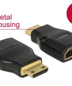Delock Adapter mini HDMI-C Stecker > A Buchse 4K