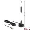 Delock Antenne DAB+ F Stecker 0 dBi omni starr schwarz mit