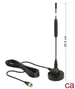 Delock Antenne DAB+ F Stecker 0 dBi omni starr schwarz mit