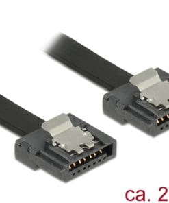 Delock Kabel SATA FLEXI 6 Gb/s 20 cm schwarz Metall