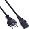 InLine® Netzkabel, Netzstecker China auf Kaltgerätestecker C13, 0,5m