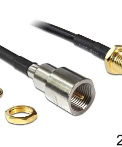 Delock Antennenkabel SMA Buchse zum Einbau > FME Stecker 200 mm