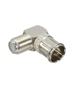 InLine® Adapter F-Quick-Stecker (SAT) auf F-Buchse (SAT), gewinkelt