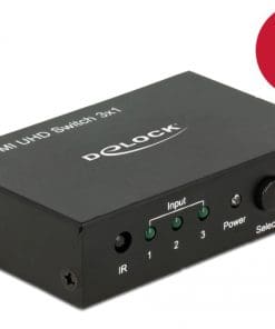 Delock HDMI UHD Switch 3 x HDMI in > 1 x HDMI out 4K