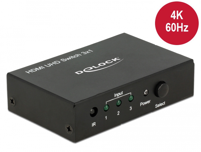 Delock HDMI UHD Switch 3 x HDMI in > 1 x HDMI out 4K Delock HDMI UHD Switch 3 x HDMI in > 1 x HDMI out 4K