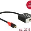 Delock Adapter USB Type-C Stecker > HDMI Buchse (DP Alt Mode) 4K 60 Hz