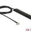 Delock Antenne LTE TS-9 Stecker 3 dBi omnidirektional starr schwarz Klebemontage
