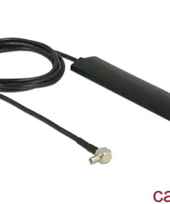 Delock Antenne LTE TS-9 Stecker 3 dBi omnidirektional starr schwarz Klebemontage