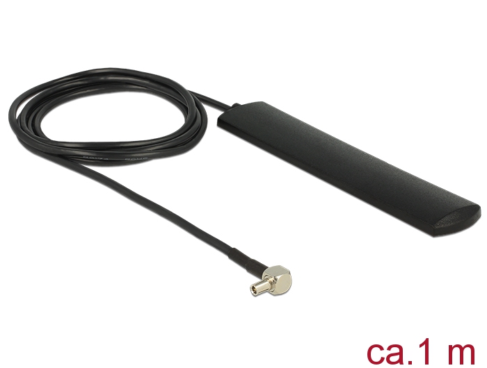 Delock Antenne LTE TS-9 Stecker 3 dBi omnidirektional starr schwarz Klebemontage Delock Antenne LTE TS-9 Stecker 3 dBi omnidirektional starr schwarz Klebemontage
