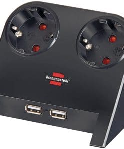 Brennenstuhl Desktop-Power USB-Charger Tisch-Steckdose 2-fach schwarz