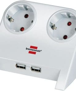 Brennenstuhl Desktop-Power USB-Charger Tisch-Steckdose 2-fach weiß 1,8m