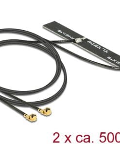 Delock WLAN 802.11 ac/a/h/b/g/n Doppelantenne 2 x MHF Stecker