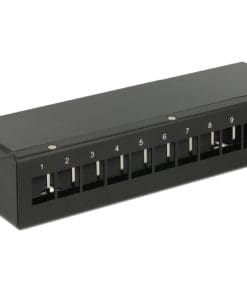 Delock Keystone Desktop Patchpanel 12 Port Metall