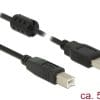 Delock Kabel USB 2.0 A Stecker > USB 2.0 B Stecker 5,0 m schwarz