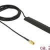 Delock Antenne DAB+ / DMB / DVB-T 2 > SMB 20 dB 2 m RG-174 schwarz mit Standfuß