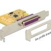 Delock PCIe x1 Parallel 1x inkl. low profile Slotblech