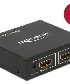 Delock HDMI Splitter 1 x HDMI in > 2 x HDMI out 4K