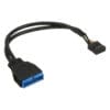 InLine® USB 2.0 zu 3.0 Adapterkabel intern, USB 2.0 Mainboard auf USB 3.0 intern, 0,3m, schwarz InLine® DisplayPort Adapter, DisplayPort Stecker auf HDMI Buchse, 4K2K, mit Audio, schwarz