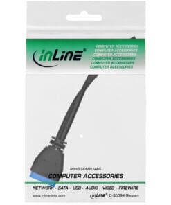 Alternative view of InLine® USB 2.0 zu 3.0 Adapterkabel intern, USB 2.0 Mainboard auf USB 3.0 intern, 0,3m, schwarz