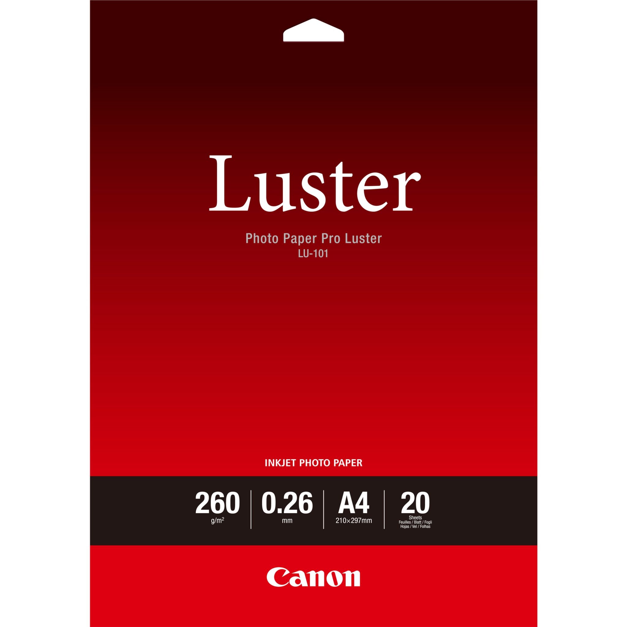 Canon Fotopapier glänzend LU-101 (A4-20 Blatt) Canon Fotopapier glänzend LU-101 (A4-20 Blatt)