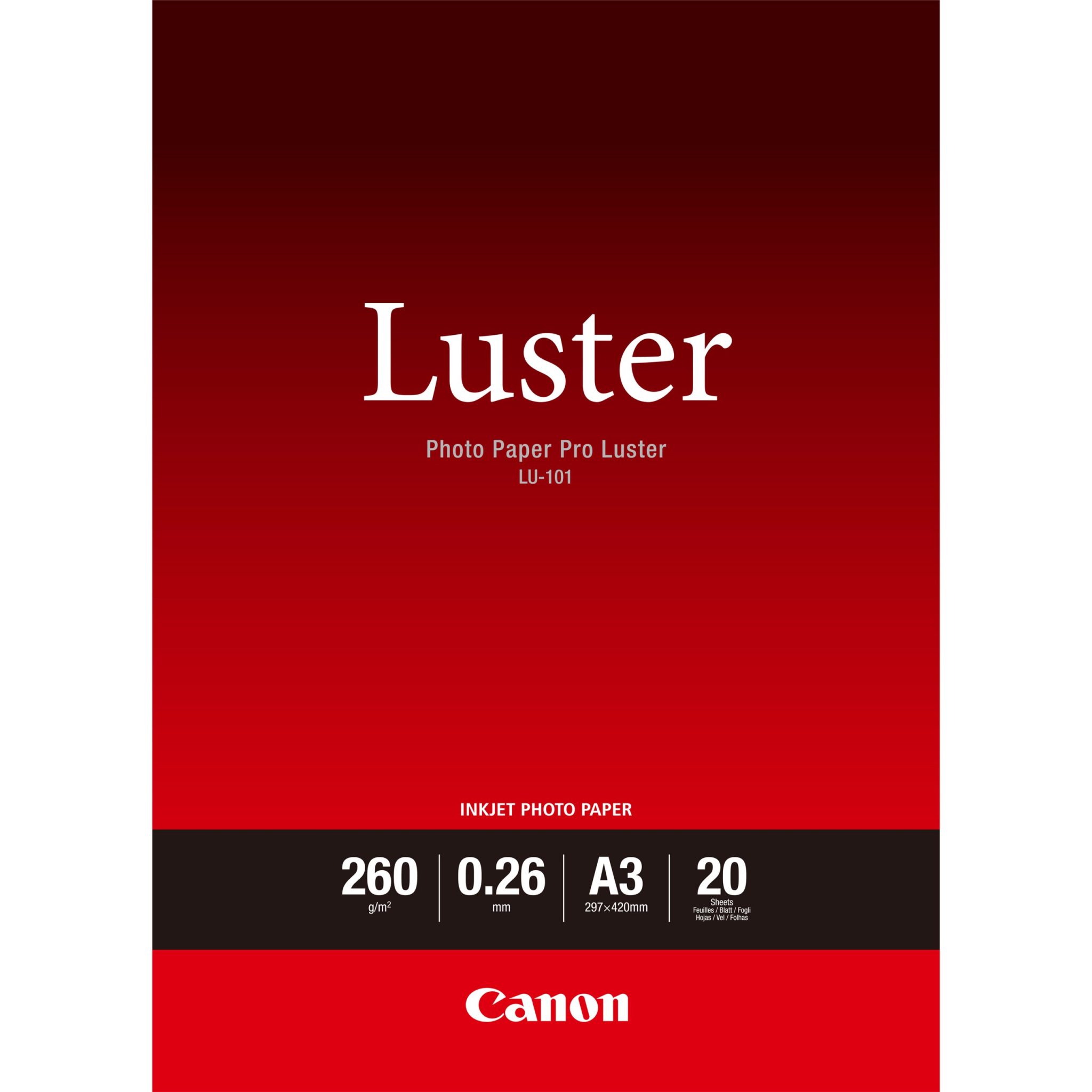 Canon Fotopapier glänzend LU-101 (A3-20 Blatt) Canon Fotopapier glänzend LU-101 (A3-20 Blatt)