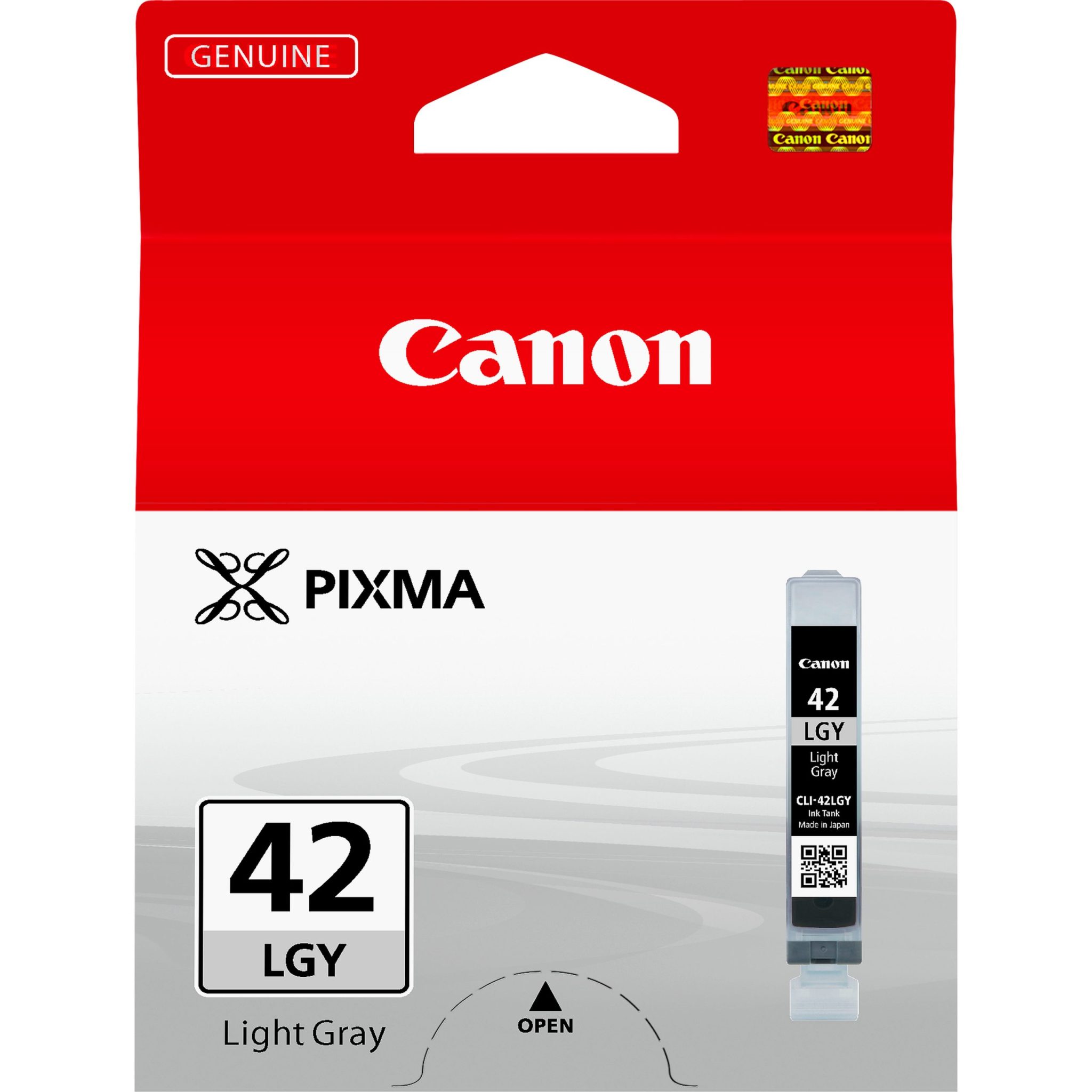 Canon Tintenpatrone CLI-42LGY hellgrau (13ml) Die farbstoffbasierten Tinten "ChromaLife100+" liefern herausragende Qualität und lebendige Bilder in Farbe und Schwarzweiß. Mit dem 13ml Tintentank Magenta können bis zu 416 Fotos im Format 10 x 15 cm bzw. 48 Fotos im A3+ Format gedruckt werden (gemäß ISO/IEC 24711† Standard).