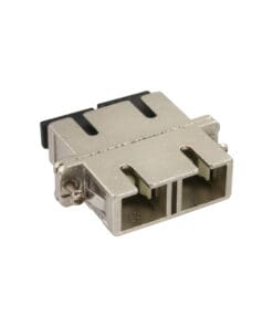 LWL Metall-Kupplung, Duplex SC/SC, multimode, Keramik-Hülse, zum Einbau, Metall