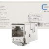 METZ CONNECT E-DAT modul Cat.6A 8(8) Buchse, 12 Stück E-DAT Industry RJ45 coupler insert, Zum Einbau in Flanschgehäuse IP67 der Varianten 1, 4, 5, und 14, in Verbindung mit der Universal Prüfbuchse einsetzbar mit Schutzart IP65
