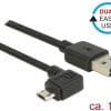 Delock Kabel EASY USB 2.0-A > 1 m EASY Micro-B links/rechts