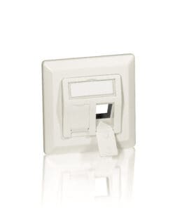 equip Unterputz Rahmenset für 2 Keystone Jacks (perlweiss)