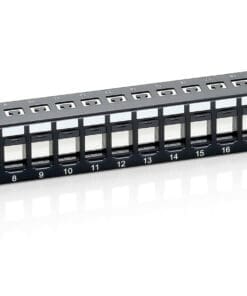 equip 24-Port Keystone Patchpanel Cat.6 ungeschirmt (schwarz)