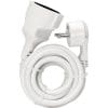 Kopp Strom-Verlängerung Schutzkontakt Winkelstecker extra flach, weiß, 2m