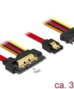 Delock Kabel SATA 6 Gb/s 7 Pin Buchse + SATA Power 15 Pin Stecker > SATA 22 Pin