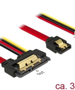 Delock Kabel SATA 6 Gb/s 7 Pin Buchse + Floppy Power 4 Pin Buchse > SATA 22 Pin