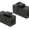 Delock Keystone Modul RJ45 Buchse > RJ45 Buchse Cat.6 UTP schwarz