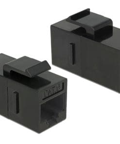 Delock Keystone Modul RJ45 Buchse > RJ45 Buchse Cat.6 UTP schwarz