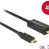 Delock Kabel USB Type-C Stecker > HDMI-A Stecker DP-Alt Mode 4K 30 Hz 3 m schwa