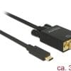 Delock Kabel USB Type-C Stecker > VGA Stecker DP-Alt Mode 3 m schwarz