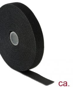 Delock Klettband auf Rolle L 10 m x B 20 mm schwarz