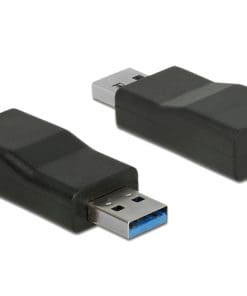Delock Konverter USB 3.1 Gen 2 Typ-A Stecker > USB Type-C Buchse Aktiv schwarz