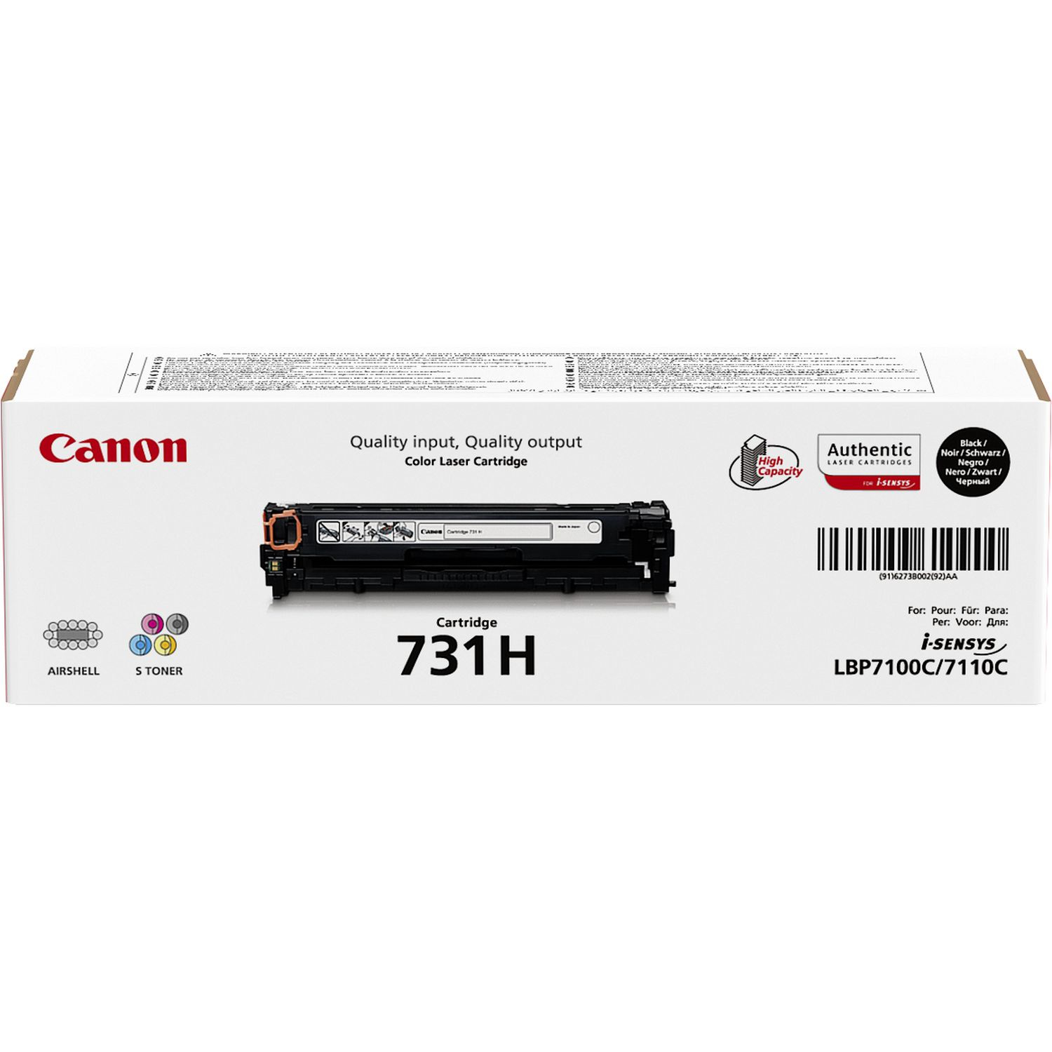 Canon Toner 731H BK Schwarz (ca. 2.400 Seiten) Canon Toner 731H BK Schwarz (ca. 2.400 Seiten) – Bild 2