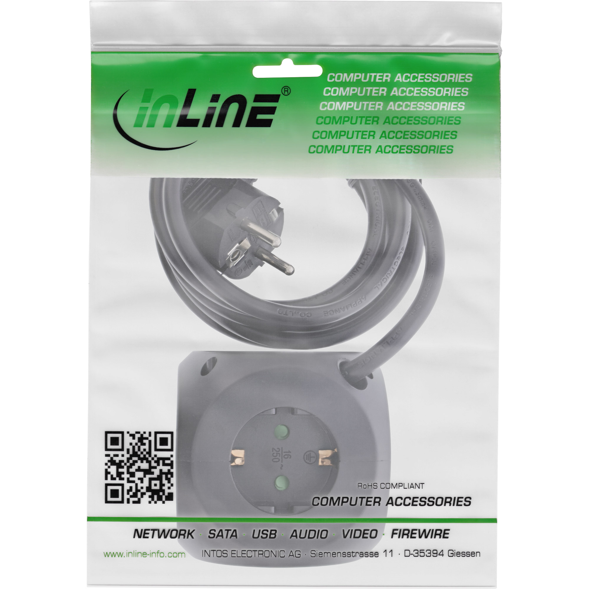 InLine® Charging Cube, 3x Schutzkontakt, 2x USB-C, 2x USB-A, schwarz, 2m InLine® Charging Cube, 3x Schutzkontakt, 2x USB-C, 2x USB-A, schwarz, 2m – Bild 5