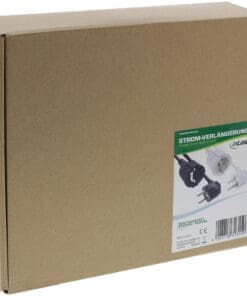 Alternative view of InLine® Strom-Verlängerung Schutzkontakt Stecker gewinkelt/Buchse, schwarz, 15m