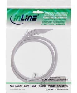 Alternative view of InLine® Kaltgeräteverlängerung, C13 auf C14, grau, 0,75m