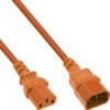 InLine® Kaltgeräteverlängerung, C13 auf C14, orange, 0,3m InLine Kaltgeräteverlängerung, C13 auf C14, 0,75m