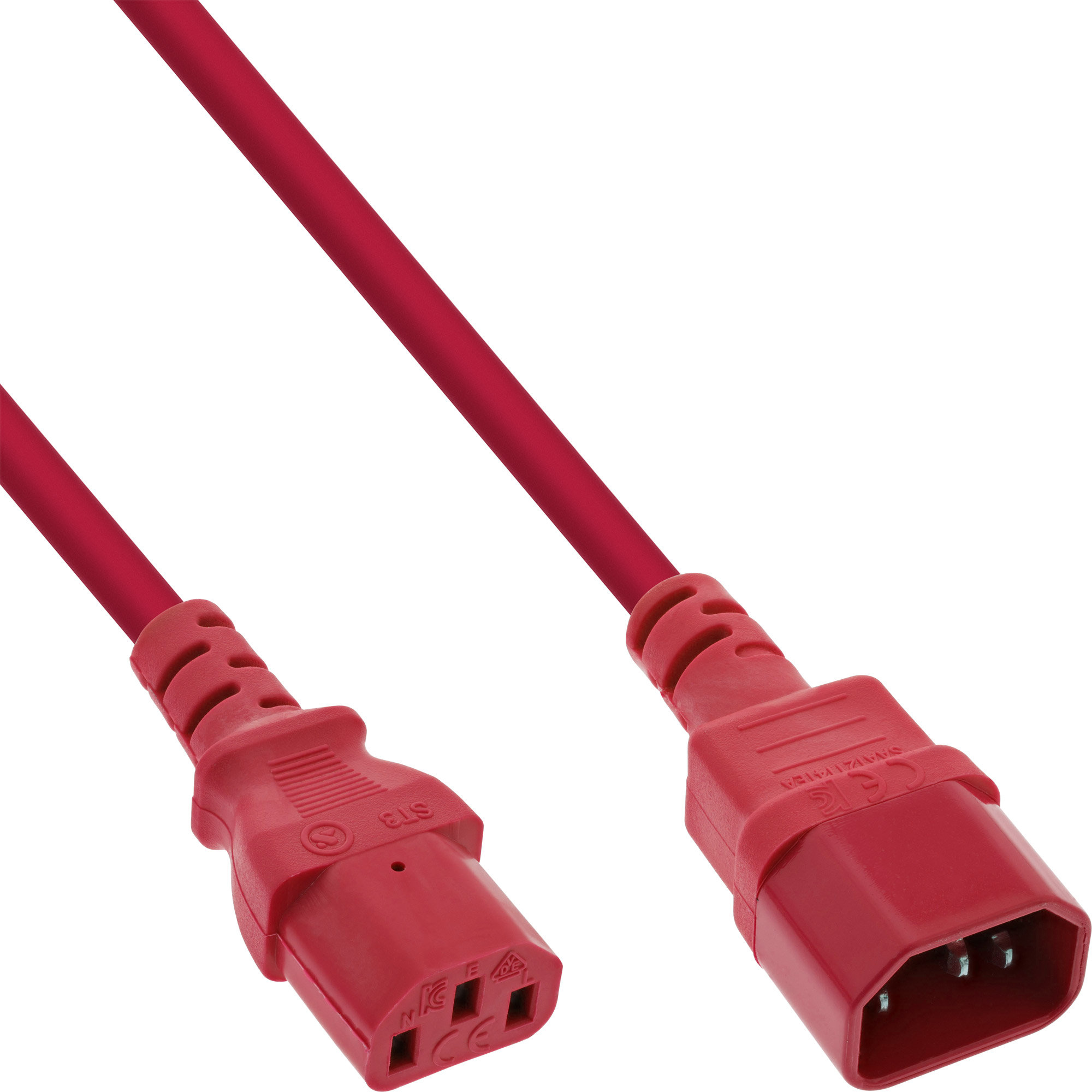 InLine® Kaltgeräteverlängerung, C13 auf C14, rot, 0,3m InLine® Kaltgeräteverlängerung, C13 auf C14, rot, 0,3m