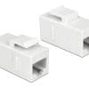 Delock Keystone Modul RJ45 Buchse > RJ45 Buchse Cat.6 UTP weiß