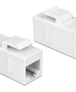 Delock Keystone Modul RJ45 Buchse > RJ45 Buchse Cat.6 UTP weiß