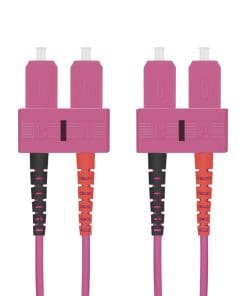 helos LWL OM4 Patchkabel Duplex LSZH 3,0mm SC/SC erikaviolett 0,5m